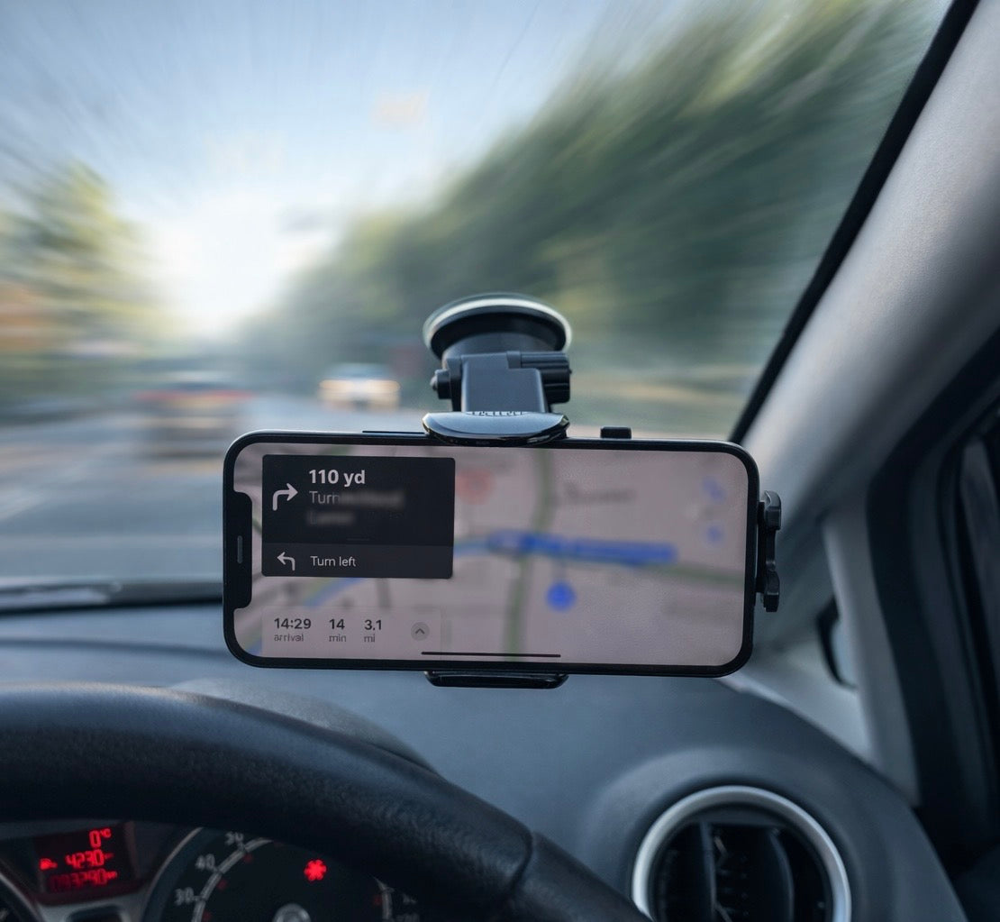 Heavy-Duty Clamp Car Phone Mount – 360° Rotation