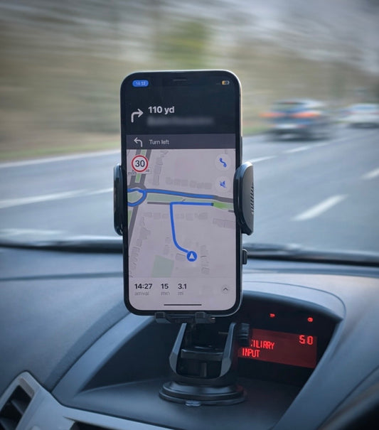 Heavy-Duty Clamp Car Phone Mount – 360° Rotation